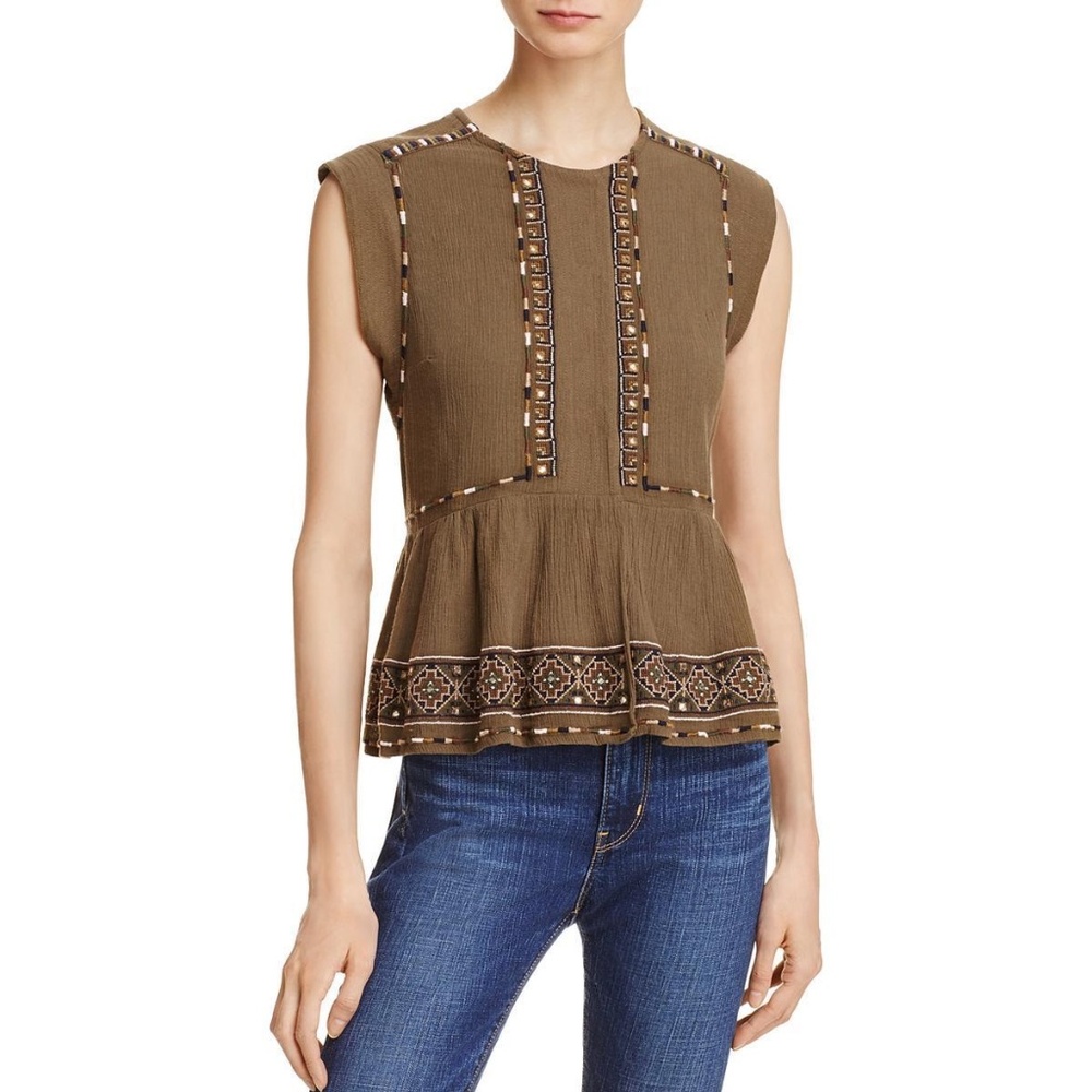French Connection Embroidery  Boho Top